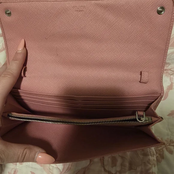 Prada Saffiano Leather Wallet Clutch in Pink - Picture 3 of 8